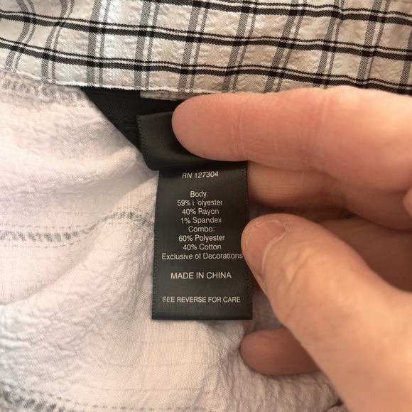 Ali Miles Abstract Graphic Tunic Top 2X Lagenlook Art to Wear Roll Tab Sleeve - Picture 8 of 9